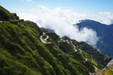 Sikkim 'in Eski İpek Yolu Tarafı Görünümü