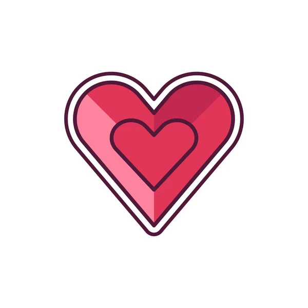 Hearts Slot Farbe Linie Symbol Glücksspiel Casino Piktogramm Für Webseite — Stockvektor
