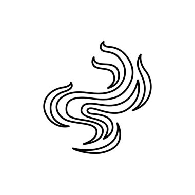 Sıcak hava koku çizgisi simgesi. Web sayfası için piktogram, mobil uygulama, tanıtım. UI UX GUI tasarım elemanı. Düzenlenebilir vuruş.