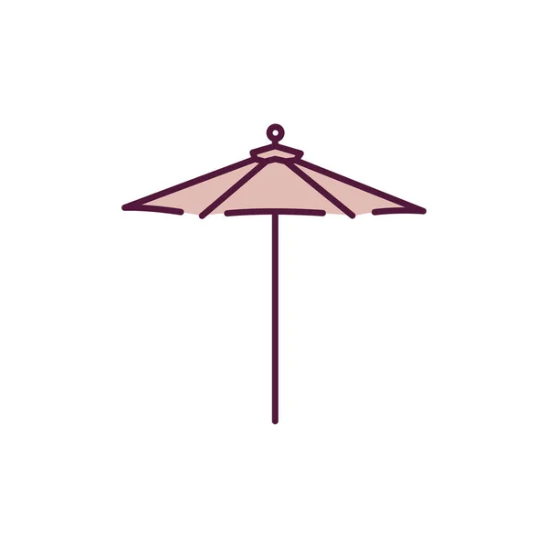 庭の傘の色のラインアイコン ウェブページ モバイルアプリ プロモーションのためのピクトグラム — ストックベクタ