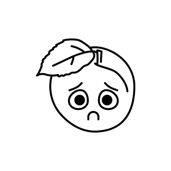 忧郁的李子色线条图标 感情的吉祥物网页 移动应用程序 弹药的象形文字 — 图库矢量图片