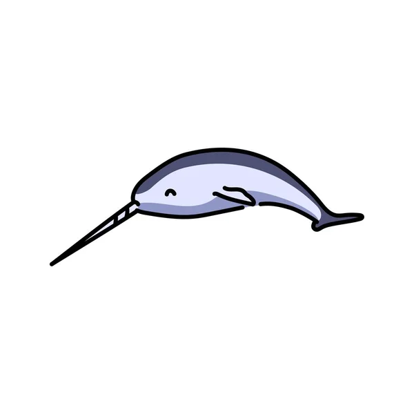 Вузькокольорова Ілюстрація Морські Ссавці — стоковий вектор
