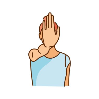 Kapalı kız renk çizgisi çizimi. İnsanların Davranışları