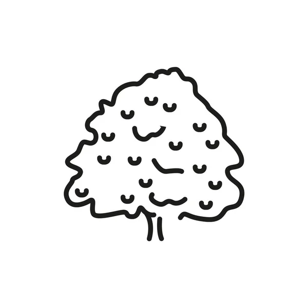 Chestnut Tree Color Line Icon Pictogram Web Page Mobile App — стоковый вектор