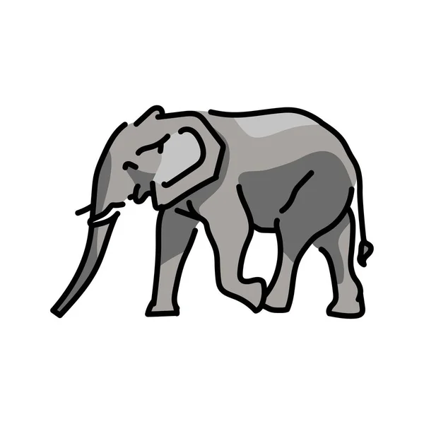 Иллюстрация Африканского Слона Животные Африки — стоковый вектор