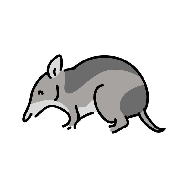 Illustration Australienne Ligne Couleur Animaux Australie — Image vectorielle