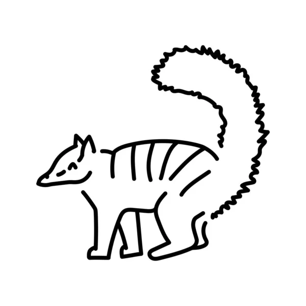 Μαρσιποφόρο Anteater Έγχρωμη Γραμμή Εικονογράφηση Ζώα Της Αυστραλίας — Διανυσματικό Αρχείο