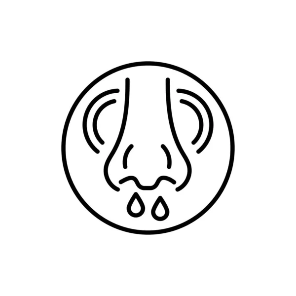 Иконка Цвета Носа Простуды Пиктограмма Веб Страницы Мобильного Приложения Промо — стоковый вектор