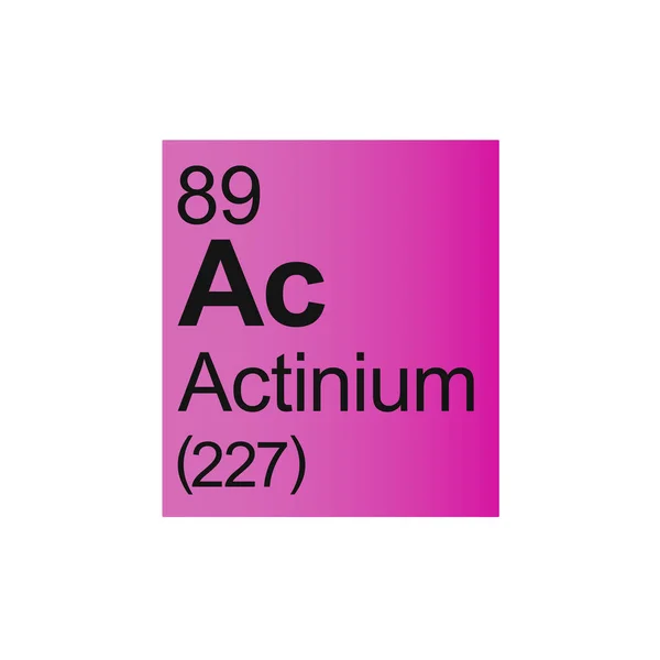 Mendeleev Periodikus Táblázat Aktinium Kémiai Eleme Rózsaszín Alapon — Stock Vector