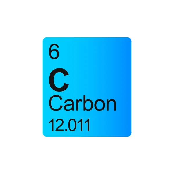 Χημικό Στοιχείο Άνθρακα Του Mendeleev Περιοδικός Πίνακας Μπλε Φόντο — Διανυσματικό Αρχείο