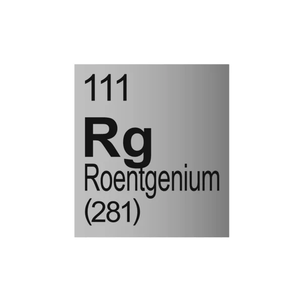Χημικό Στοιχείο Roentgenium Του Mendeleev Περιοδικός Πίνακας Γκρίζο Φόντο — Διανυσματικό Αρχείο