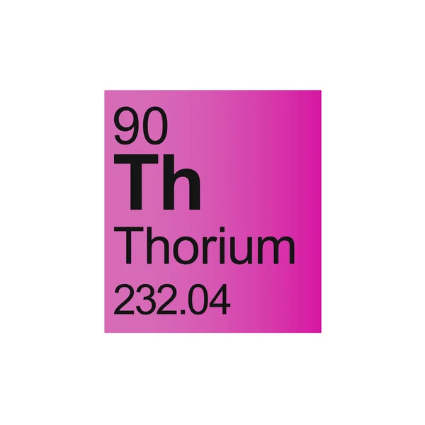 Thorium Élément Chimique Mendeleev Tableau Périodique Sur Fond Rose Illustration — Image vectorielle