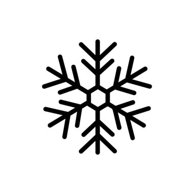 Snowflake color line icon. Geometric ornament. Festive decoration. 