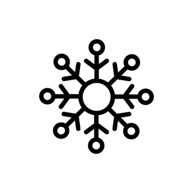 Snowflake color line icon. Geometric ornament. Festive decoration. 