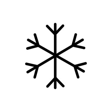 Snowflake color line icon. Geometric ornament. Festive decoration. 