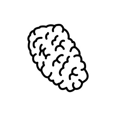 Mulberry color line icon. Organic detox food.