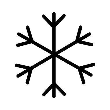 Snowflake color line icon. Geometric ornament. 
