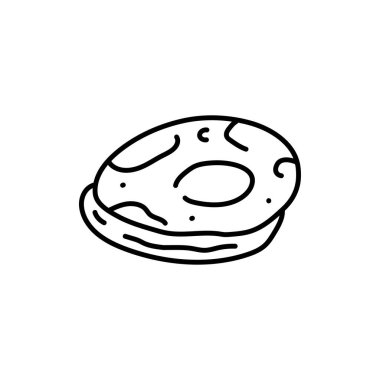 Kombucha homemade tea color line icon. Japanese fermented product.