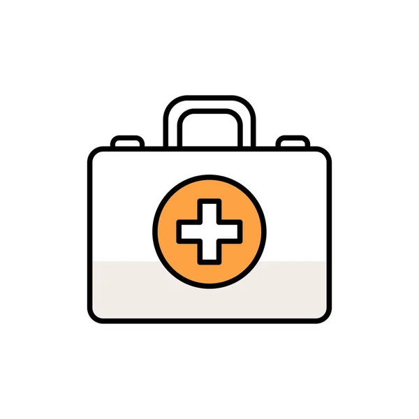 First Aid Box Color Line Icon First Aid — Vettoriale Stock