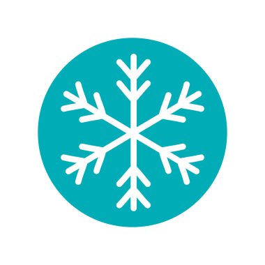 Snowflake color line icon. Geometric ornament. Festive decoration. 