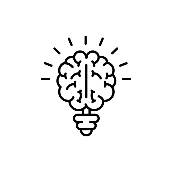 Intelligence Color Line Icon Creative Idea — Image vectorielle