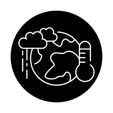 İklim eylem renk simgesi. Şirket sosyal sorumluluğu