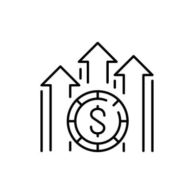 Financial growth color line icon. Business success.