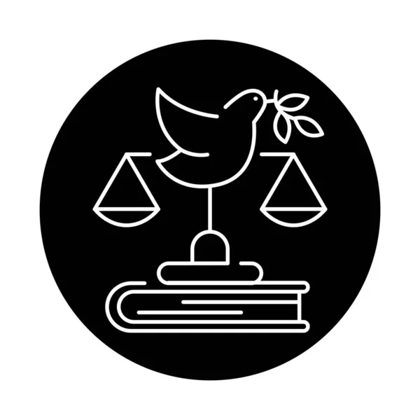 Peace Justice Strong Institutions Color Icon — Stockvektor