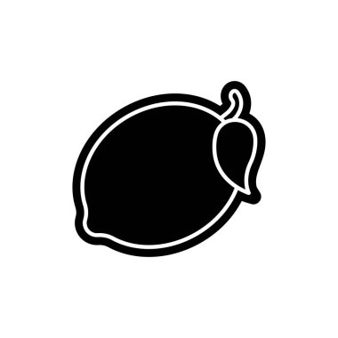 Lemon slot color line icon. Gambling casino. 