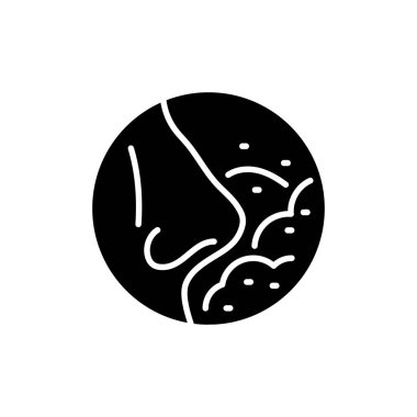 Allergy of dust color line icon. Pictogram for web page