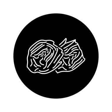 Artichoke color line icon. Natural vegetable. 