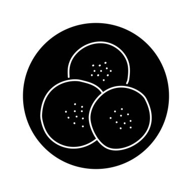 Chopped radish color line icon. Natural vegetable. 