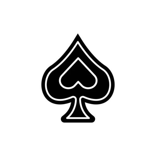 Suit Spades Slot Color Line Icon Gambling Casino — Stockvektor