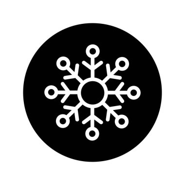 Snowflake color line icon. Geometric ornament. 