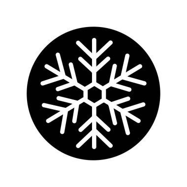 Snowflake color line icon. Geometric ornament. Festive decoration. 