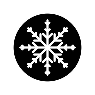 Snowflake color line icon. Geometric ornament. Festive decoration. 