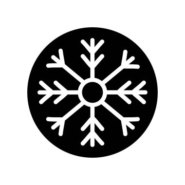 Snowflake color line icon. Geometric ornament. Festive decoration. 
