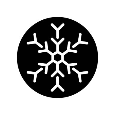 Snowflake color line icon. Geometric ornament. Festive decoration. 
