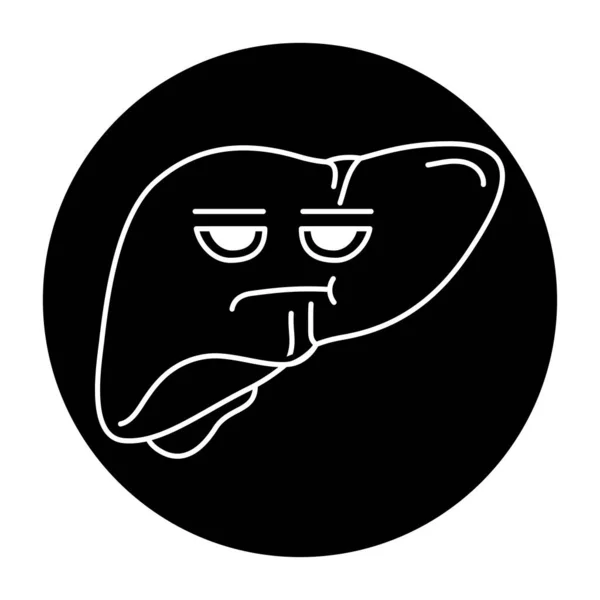 Das Symbol Der Menschlichen Organleber Maskottchen Der Emotionen — Stockvektor