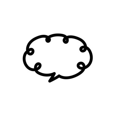Speech bubble color line icon.  Communication cloud. 
