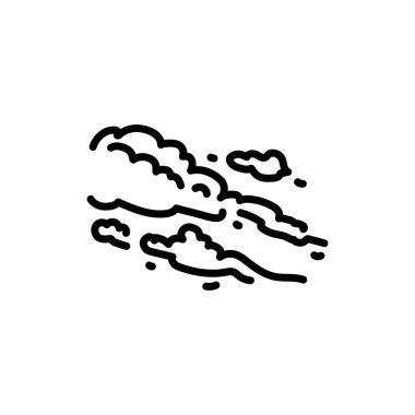 Cloud black line icon. Atmospheric phenomenon. 