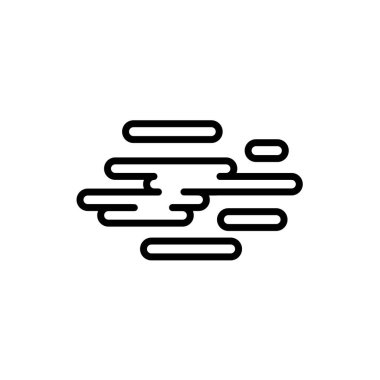 Cloud black line icon. Atmospheric phenomenon. 