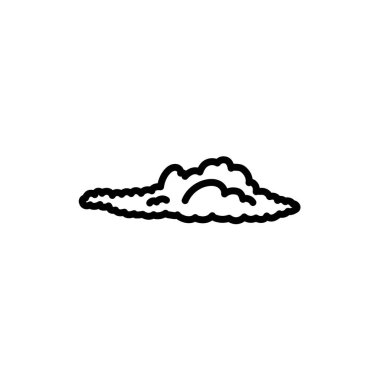 Cloud black line icon. Atmospheric phenomenon. 