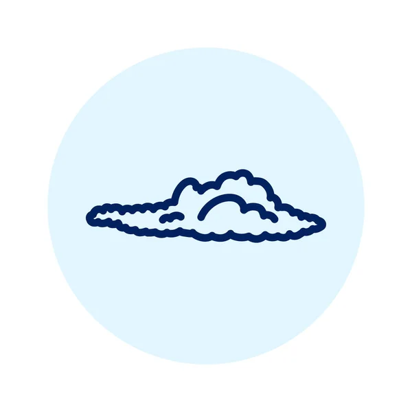 Cloud Black Line Icon Atmospheric Phenomenon — Stockvector