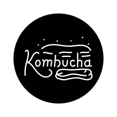 Kombucha homemade tea lettering
