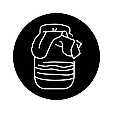 Kombucha homemade tea in jar color line icon. 