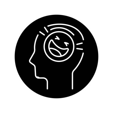 Humor sense color line icon. Human behavior. 