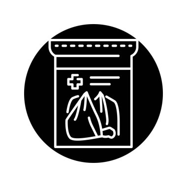 Triangular bandage color line icon. First aid. 