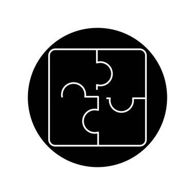 Bulmaca çizgisi simgesi. İş dünyası kitle fonlaması