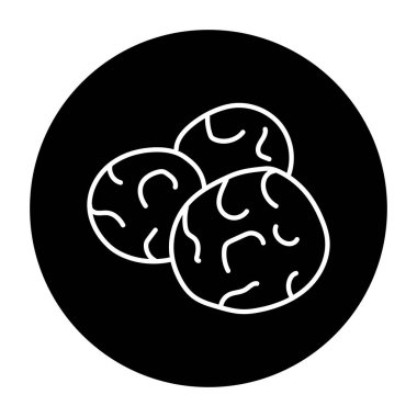 Mozzarella cheese black line icon. Dairy product.